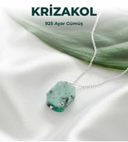 Luxtone Sertifikalı Krizokol 925 Ayar Gümüş Kolye Kadın Takı LX1040KL