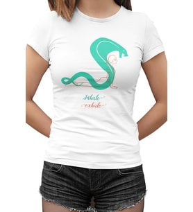 Inhale Cobra Beyaz Kadın Tshirt