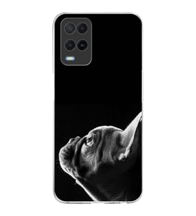 PrintiFy Oppo A54 4G ile Uyumlu Köpek 1 Kamera Korumalı Şeffaf Kılıf