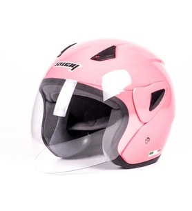 Sway Xbyc 700 Yarı Camlı Elektrikli Bisiklet Motosiklet Ve Scooter Kaskı M Beden Pembe (Pamuk Şeker)