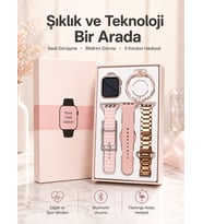 Akıllı Saat Amoled Ekran 3 Kordonlu Aksesuar Hediyeli Sesli Görüşme