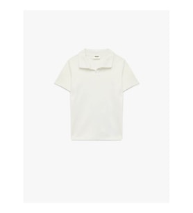 Koton Pamuklu Basic Polo Yaka Beyaz Erkek Çocuk T-Shirt 6SKB10091TK