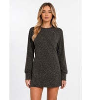 Kadın Uzun Kollu Regular Fit Mini Elbise