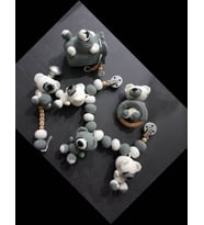 Ayıcıklı Dörtlü Takım Amigurumi Organik Oyuncak