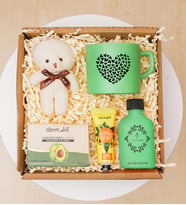 Fincan, Peluş Anahtarlık, Kolonya, Vucut Kremi, Sabun Hediye Seti,