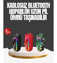 Taşınabilir Şarjlı Bluetooth Hoparlör Güçlü Bas