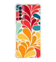 PrintiFy Huawei P Smart 2021 Uyumlu Retro Color 5 Baskılı Şeffaf Köşe Korumalı Antişok Kılıf
