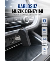 Mey İthalat® Kablosuz Bağlantı ile Müzik ve Görüşme Araç Kiti