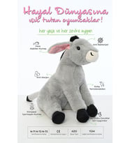 35 CM OTURAN EŞEK FİGÜRLÜ PELUŞ OYUNCAK