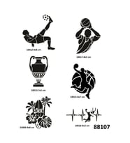 Sporcu Modelleri 6 Adet Geçici Dövme Şablonu Spreysiz Sadece Stencil