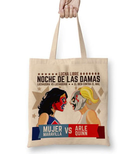 Lucha Libre Ladies Night Bez Çanta Uzun Saplı