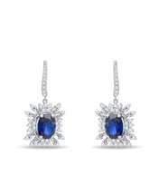 6.00 Karat Safir Pırlanta Küpe