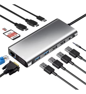 ZR610 Type-C 12 İn 1 Çift Hdmı