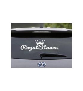 Royal Stance Oto Sticker Beyaz
