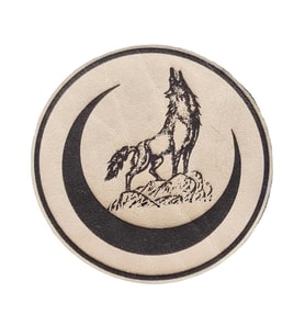 BOZKURT HİLAL Deri PEÇ - Arma - Askeri Patch (Bej)