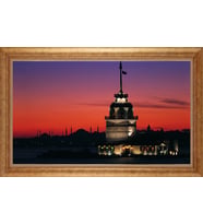 EV İŞYERİ OFİS İÇİN ALTIN ÇERÇEVELİ PASPARTULU TABLO S174