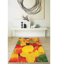 Sarı 3D Üç Boyutlu Kaymaz Tabanlı Dekoratif Halı RV352 - 100 x 160 cm