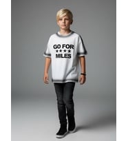 Çocuk Go For Miles Yazılı T-shirt