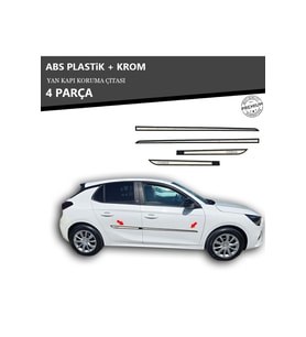 OPEL CORSA E YAN KAPI KORUMA ÇITASI PLASTİK + KROM
