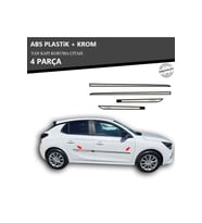 OPEL CORSA E YAN KAPI KORUMA ÇITASI PLASTİK + KROM