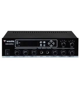 Westa Wm-605U Usb-Bluetooth 2 Bölgeli 2 Mikrofon Girişli 100 Watt Trafolu Anfi