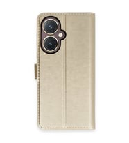Vivo Y27 Kılıf Trend S Plus Kapaklı Kılıf - Gold