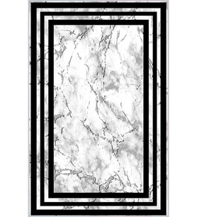 Eliana Home Baskılı, Yıkanabilir Kaymaz Taban Salon Halısı LNA0424 100x150 cm (Beyaz)