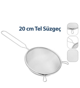 20CM TEL SÜZGEÇ METAL SAPLI KULAKLI
