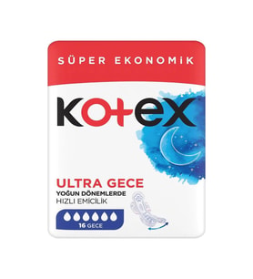 Kotex Ultra Süper Ekonomik Gece 16 Lı
