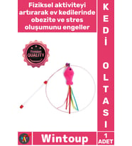 #KediOltası İnteraktif Eğlenceli Dayanıklı Avcılık İçgüdüsel Egzersiz Balıklı Kedi Oyun Oltası 90 Cm
