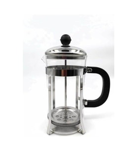 Pukka Cam Metal French Press 350ml Gümüş Servis Sunum Sofra Ürünü Tekli