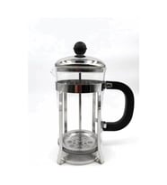 Pukka Cam Metal French Press 350ml Gümüş Servis Sunum Sofra Ürünü Tekli