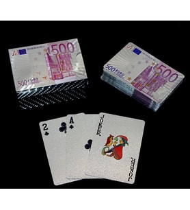 Euro Tasarımlı Gümüş İskambil Oyun Kartı Alk2812