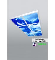 124cm X 186cm-altılı- Led-sıva Üstü-324 Watt-ofis Led Aydınlatma-avize Modelleri-led Işık