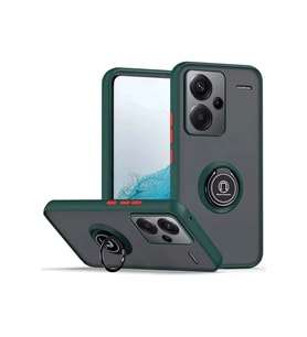 Redmi Note 13 Pro Plus Kılıf Montreal Yüzüklü Silikon Kapak - Yeşil