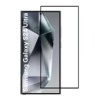 Samsung Galaxy S24 Ultra Uyumlu Tam Kaplayan Premium Ekran Koruyucu Cam Anti-Static Özellikli Siyah Çerçeveli (Şeffaf)