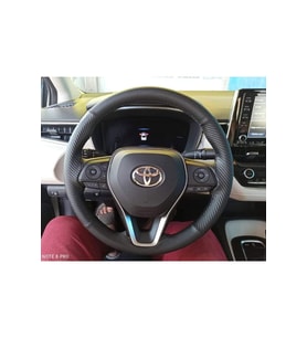 DİKİŞLİ DİREKSİYON KILIFI NOKTALI/KARBON DERİ SİYAH DİKİŞLİ TOYOTA COROLLA İÇİN HIZLI KARGO