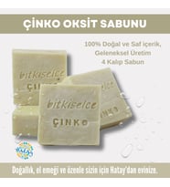 Bitkiselce Saf ve doğal içeriklerle Çinko Oksit Sabunu 450 gr (4 Kalıp)