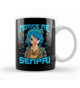 Notice Me Senpai Anime Girl Japanese Cute Manga Kupa Bardak Porselen