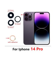 Iphone 14 Pro 3lü Arka Kamera Camı Lens Yapışkanlı (Çok Renkli)