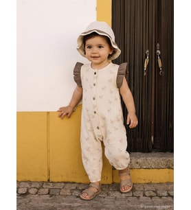 Civil Baby Kuğu Empirme 6-18 Ay Tulum - Bej