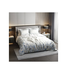 Çift Kişilik ( Lastikli Çarşaflı ) %100 Pamuk Saten Nevresim Takımı Cool Soft