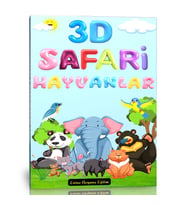 3 Boyutlu Safari Hayvan Boyama Kitabı