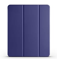 Apple iPad Air 13 2025 M3 Zore Smart Cover Kalem Bölmeli Standlı 1-1 Kılıf – Darbe Koruma, Katlanabilir Stand, Kalem Tutucu (Lacivert)