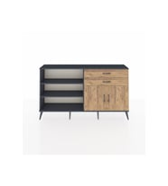 Arges Konsol 3 Raflı 2 Çekmeceli 2 Kapaklı 176x30x99 Antrasit-Çam