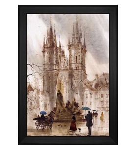Manzara Temalı Kanvas Tablo 50 x 70 cm Siyah Çerçeve