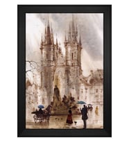 Manzara Temalı Kanvas Tablo 50 x 70 cm Siyah Çerçeve