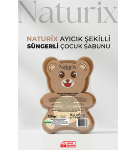 Ayıcık Şekilli Kahverengi Süngerli Çocuk Sabunu 130Gr