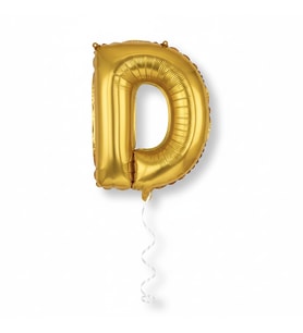 Runaway Altın D Harf Balon 1 Metre Parti Dekoru