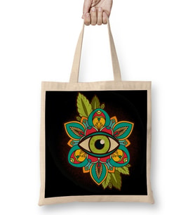 Eye Of Horus Green Eye Bez Çanta Uzun Saplı